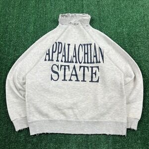 Vintage WOLF Appalachian State University Men's Sweatshirt Grey Size Medium 90s